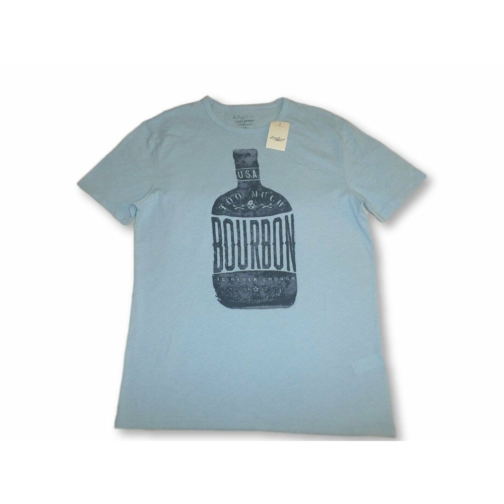 LUCKY BRAND T-SHIRT MEN SIZE M SHORT SLEEVE CREWNECK BLUE COLOR NEW WITH TAGS